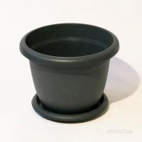 Кашпо Вилла 110л антрацит с подд  Кашпо Вилла 110л антрацит с подд