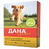 Ошейники Дана Ультра д/собак п/блох и п/клещей 60см лайм/шт/АС