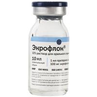 РЕЦЕПТ Энрофлон 10% 10мл/10шт/ВИК (орал птица 1мл/2л воды)ВИК