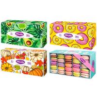 Салфетки бумажные 2сл. "Plushe Ассорти" 20*20см в кор. V-сл. 100л 17937 /35шт/