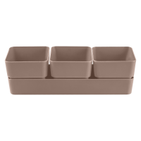 Кашпо Фиори Трио 9*9,6*29см мокачино КШ-0523 /12шт/ПП