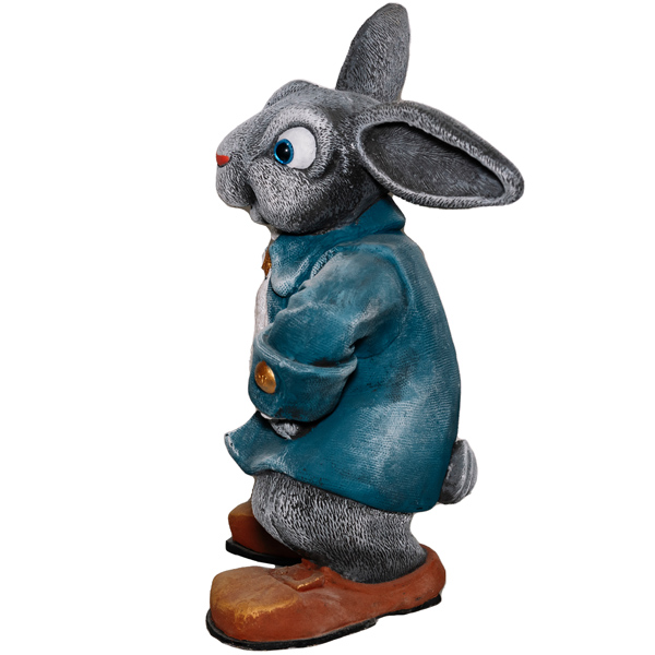 Фигура Кролик ТикТак серый 40см Ф326сер