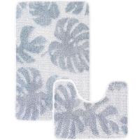 Комплект ковриков д/ванной и WC Монстера 50*80/40*50см светло-серый МС2-018 /25шт/ My Crystal
