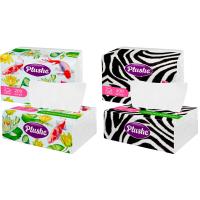 Салфетки бумажные 2 слоя "Plushe МИНИ 20*13см V-слож 200л Ассорти(Карпы Зебры /36шт/19198