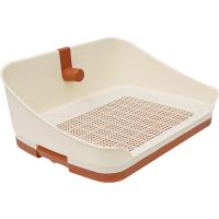 Туалет д/собак ZooOne высокий борт и боковой столбик 51х38х21см коричневый S P301-02/Пет Лайн