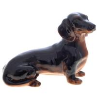 Фигура Собака Такса (черная) L33W17H26см 626384/F504
