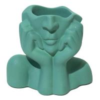 Кашпо Фьюж VipSet 15см мята металлик