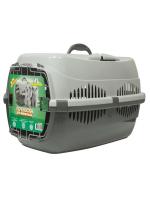 Переноска Спутник №1 ZooM с металлической дверцей до 9кг серый/серый 29*43*27,5см/3992сер/сер/Дарэлл