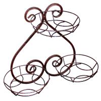 Подставка Настенная РЗДИ Пика на 3 горшка, медь Подставка Настенная РЗДИ Пика на 3 горшка, медь