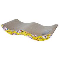 Когтеточка гофрокартон М-образная низкая с мятой 43*22*7,5см УЮТ 