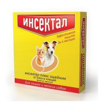 Ошейники Инсектал+ Золотой п/блох д/кошек и мелк.собак/60шт/N109/Экопром
