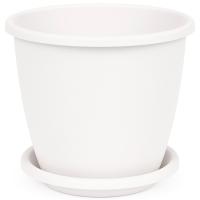 Кашпо Афина 3л с поддоном  белый М6541 Кашпо Афина 3л с поддоном  белый М6541