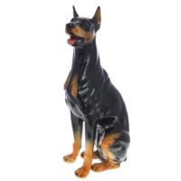 Фигура собака Доберман большой интерьерн L43W30H94см 626900/F636