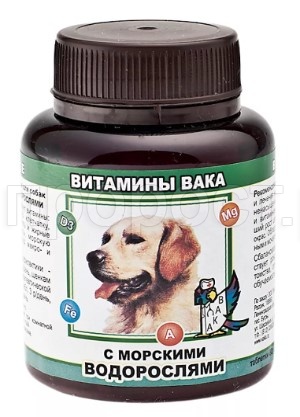 Витамины для собак ВАКА с Морскими водорослями Витамины для собак ВАКА с Морскими водорослями