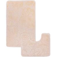 Комплект ковриков д/ванной и WC Монстера 50*80/40*50см бежевый МС2-011 /25шт/ My Crystal