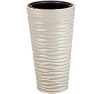 Кашпо ДЮНА 9/42л кремовый со вставкой М3402