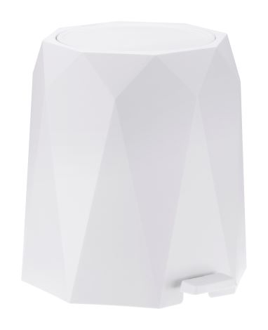 Контейнер для мусора 4,5л ПРИЗМА с педалью белый М2482 