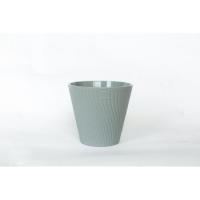 Кашпо Луи 1,2л серый с вставкой+дренаж /30шт/ЭД