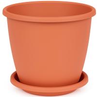 Кашпо Афина 5,5л с поддоном коричневый/М6544 Кашпо Афина 5,5л с поддоном коричневый/М6544