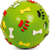 Игрушка с Мяч с лапками и косточками со звуком цельнолитая резина 8,5см/12191096/Триол Игрушка с Мяч с лапками и косточками со звуком цельнолитая резина 8,5см/12191096/Триол