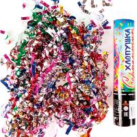 Хлопушка пневматическая "Серпантин" 20см в металлической тубе, фольга ПатиБум /Рельеф