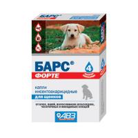 Капли Барс Форте д/щенков п/блох и п/клещей 4пип*1мл/100шт/АВ716/ВЗ