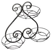 Подставка Настенная РЗДИ Пика 3 горшка серебро Подставка Настенная РЗДИ Пика 3 горшка серебро