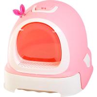 Туалет бокс д/кошек Фэнтези розовый выдвижной поддон, фильтр,совок,пакеты 55*42*43/МАК103/Евро