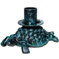 ДЕКОР Подсвечник Черепаха антик зеленый РЗДИ/1шт