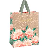 Пакет подарочный 33*42*12см "Flowers" фольга, крафт MESHU/371090/Рельеф