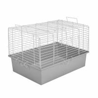 Клетка для кроликов и морских свинок складная  КРОЛИК №2 размер 58*40*32,5см серый/белый