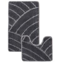 Комплект ковриков д/ванной и WC Радуга 50*80/40*50см антрацит МС2-080 /25шт/ My Crystal