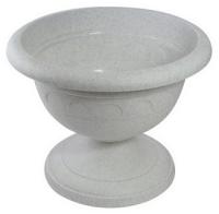 Вазон на ножке низкий 1,1л Колывань мрамор С143