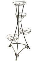 Подставка РЗДИ на 4 горшка круглый прут серебро  104