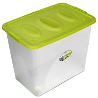 Ящик универс. Астело 73л 60*40*48см на колесиках оливковый С667 /4шт/Мартика