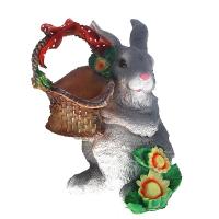 Фигура Зайка с лукошком L30W24H34,5см  123274/F066