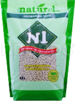 Наполнитель Naturel №1 Зеленый чай комкующийся 4,5л Наполнитель Naturel №1 Зеленый чай комкующийся 4,5л