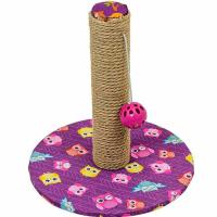 Когтеточка ЭКО Столбик MODI с шариком сизаль,ткань,пвх 29*29*32см фиолетовая/81985/Дарэленд Когтеточка ЭКО Столбик MODI с шариком сизаль,ткань,пвх 29*29*32см фиолетовая/81985/Дарэленд