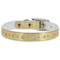 Ошейник синтетик 12мм двойной Сердечко золото 20-24см/00210113-24 Ошейник синтетик 12мм двойной Сердечко золото 20-24см/00210113-24