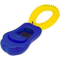 Кликер ZooOne трёхтоновый в форме лапки с браслетом синий 1016-05/Пет Лайн