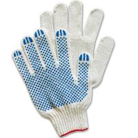 П244254 Перчатки хб средние с ПВХ 10 класс 6 нитей точкой белые 10.6H /10шт/ АПИ