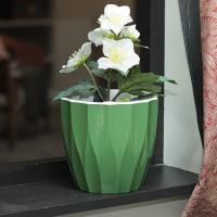 Кашпо Флюте 3л малахит с вставкой