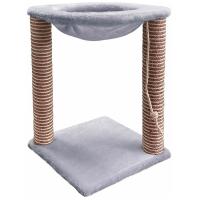 Когтеточка зверье мое столбик №5 гамак два яруса джут серебро/86184