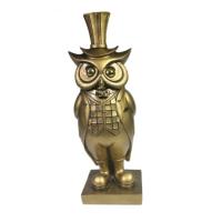 Фигура Филин в цилиндре (золото) L7.5 W7.5 H23.5/713895/D148