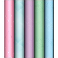 Упаковочная бумага 70*100см "Паттерн. Узор", 80г/м2, ассорти 5 дизайнов MESHU/MS_53484/Рельеф