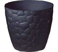 Кашпо КАМНИ 2,6л коричневый ротанг М3173  Кашпо КАМНИ 2,6л коричневый ротанг М3173