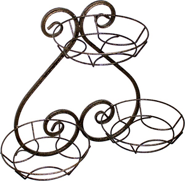 Подставка Настенная РЗДИ Пика на 3 горшка,бронза Подставка Настенная РЗДИ Пика на 3 горшка,бронза