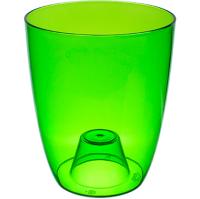 Кашпо ОРХИДЕЯ 2,4л прозрачно-зеленый М3149