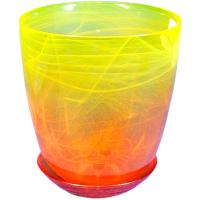 Горшок для орхидей Органза  №2 желт-орж