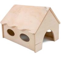 Игрушка д/грыз Домик ЕСО Волня деревянный 18*22*h16см/86881/Дарэлл